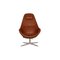 Brown Leather Kokon Armchair & Stool from Varier, Set of 2 8