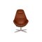 Brown Leather Kokon Armchair & Stool from Varier, Set of 2, Image 8