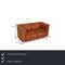 Brown Faux Leather Sofa Two-Seater Couch by Karl Wittmann for Wittmann 2