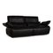 Black Leather Three-Seater Couch from Koinor 13
