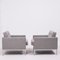 Fauteuils en Laine Grise par Florence Knoll, Set de 2 4