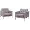 Grey Wool Armchairs by Florence Knoll, Set of 2 1