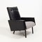 Mid-Century Black Leather Armchairs in the Style of Pierre Guariche, Set of 2 5