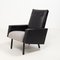 Poltrone Mid-Century in pelle nera, set di 2, Immagine 11