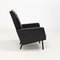 Mid-Century Black Leather Armchairs in the Style of Pierre Guariche, Set of 2, Image 6