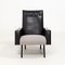 Mid-Century Black Leather Armchairs in the Style of Pierre Guariche, Set of 2, Image 4