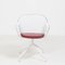 White and Red Leather Luta Swivel Chair by Antonio Citterio for B&B Italia 2