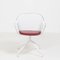 White and Red Leather Luta Swivel Chair by Antonio Citterio for B&B Italia, Image 2