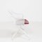 Silla giratoria Luta de cuero blanco y rojo de Antonio Citterio para B&B Italia, Imagen 3