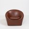 Brown Leather Capri Rounded Armchair by Gordon Guillaumier for Minotti, Image 2