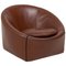 Brown Leather Capri Rounded Armchair by Gordon Guillaumier for Minotti, Image 1