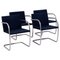 Navy Fabric Brno Dining Chairs by Ludwig Mies Van Der Rohe for Knoll, Set of 4, Image 1