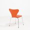 Orange Leather Series 7 Dining Chair by Arne Jacobsen for Fritz Hansen, Image 5