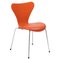 Orange Leather Series 7 Dining Chair by Arne Jacobsen for Fritz Hansen, Image 1