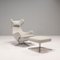 Cream Fabric Grand Repos Chair & Ottoman by Antonio Citterio for Vitra, Set of 2 3