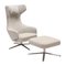 Cream Fabric Grand Repos Chair & Ottoman by Antonio Citterio for Vitra, Set of 2 1