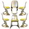 Space Age Metallic Chairs by Ostergaard, 1970, Set of 6 1