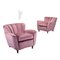 Spring Velvet Armchairs, Italy, Set of 2 1
