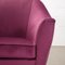 Ebony Wood Velvet Armchairs, Italy, 1950s, Set of 2 6