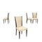 Beech Skai Chairs, Italy, 1950s, Set of 4 1