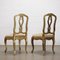 20th Century Padded Gilded Wood Chairs, Italy, Set of 2 7
