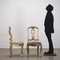 20th Century Padded Gilded Wood Chairs, Italy, Set of 2, Image 2