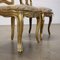 20th Century Padded Gilded Wood Chairs, Italy, Set of 2 5