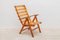Solid Pine Slat Folding Outdoor Chairs, 1950s, Set of 4, Image 5