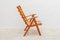 Solid Pine Slat Folding Outdoor Chairs, 1950s, Set of 4, Image 7