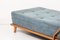 Sofá cama alemán de tela Romo en azul claro, años 50, Imagen 13