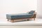 Sofá cama alemán de tela Romo en azul claro, años 50, Imagen 5