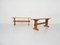 Set of Scandinavian Modern Pine Wood Benches, 1960s 2