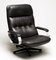 Danish Black Leather Lounge Chair 4