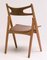 Sawbuck Chairs by Hans J. Wegner, Set of 4 3