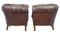 Early 20th Century Leather Lounge Armchairs, Set of 2 4