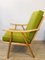 Green Boomerang Armchair from Ton, 1960s 10