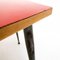 Hexagonal Table with Red Formica Top, Italy, 1970s 5