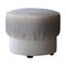 Mid-Century Modern Italian Rounded Pouf in Striped White Blue, 1950 1