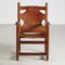 Oak Leather Lounge Chair 7