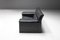 Italian Black Leather Brigadier Loveseat by Cini Boeri for Knoll 7