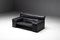 Italian Black Leather Brigadier Loveseat by Cini Boeri for Knoll 5