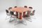 Red Travertine Il Colonato Dining Table by Mario Bellini 9