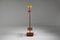PJ-100101 Standard Lamp in Solid Teak with Yellow Shade by Pierre Jeanneret 4
