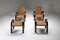 Rustic Modern Armchairs with Ottoman, Set of 4 3