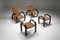 Rustic Modern Armchairs with Ottoman, Set of 4 2