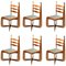 Dutch Art Deco Amsterdam School Chairs in Oak, Set of 6, Image 1