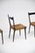 Cane and Black Lacquer Dining Chairs by Alfred Hendrickx for Belform, Set of 6 2