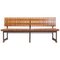 Industrial Bench with Slatted Seat and Backrest 1