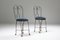 Wire Metal and Velvet Dining Chairs, France, 1970s, Set of 8 9