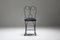 Wire Metal and Velvet Dining Chairs, France, 1970s, Set of 8, Image 11